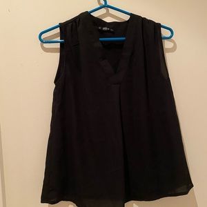Black sheer tank top